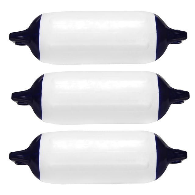 3PCS Inflatable Boat Fender PVC Boat Anchor Bumper Marine Boat Fender for Boat, Sailboat, Cuddy Etc (4.5X16 Inch)