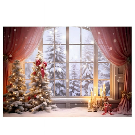 210x150cm Christmas Background Cloth Christmas Window Children Photo Studio Photo Photography Backdrops,G