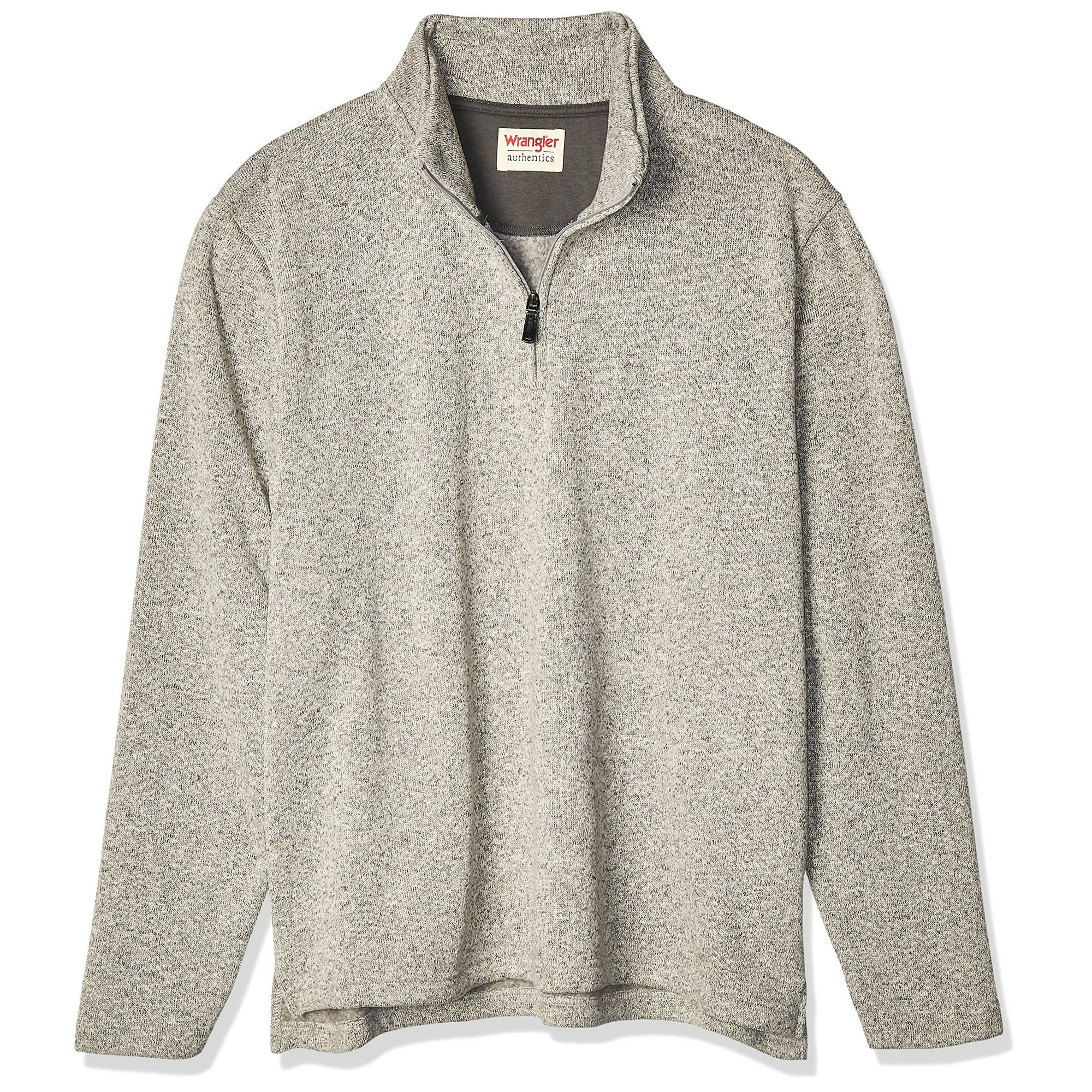 Wrangler Authentics Men's Big-Tall Sweater Fleece Quarter-Zip, Light  Heather Gray, 3XL | Walmart Canada