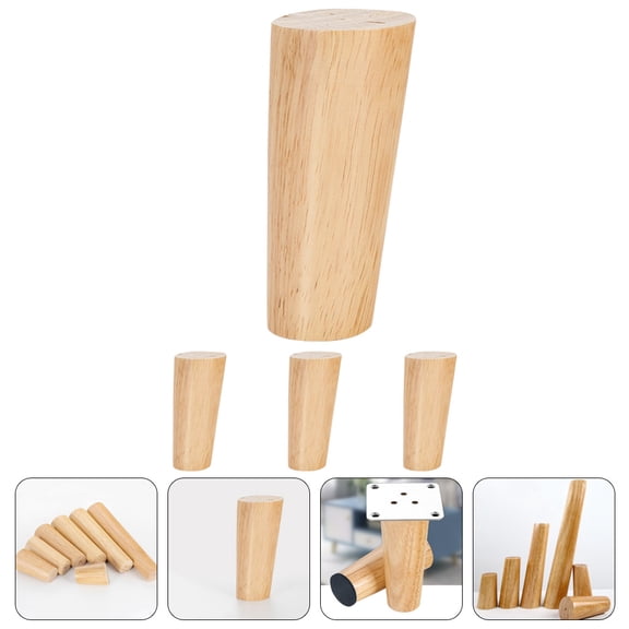 WESIEVYA Furniture Legs Oak Color Wood Replacement for Furniture Accessories 12.0x5.0x3.7in