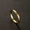 thumbnail image 6 of 2mm Tungsten Carbide Engagement Band Men Women's Gold Plated Thin Ring Size 6-11, 6 of 6