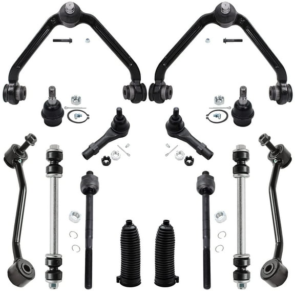 Detroit Axle - 14pc Front Upper Control Arms Tie Rods Front Rear Sway Bars Replacement for Ford Mercury Fits select: 2000-2001 FORD EXPLORER XLT, 1998-1999 FORD EXPLORER