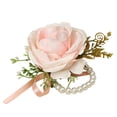 thumbnail image 1 of Bijoux en Liquidation Fleur de Poignet Extensible Mariage Bal Fête Main Fleur Rose, 1 of 2