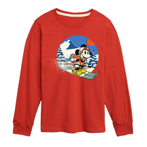 Disney - Minnie Ski - Toddler & Youth Long Sleeve Graphic T-Shirt