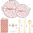 thumbnail image 2 of 175pcs Christmas plastic Plates - Red Disposable Plates Set Include 25 Dinner Plates-25 Dessert Plates-25 Knives-25 Forks- 25 Spoons-25 Cups-25 Napkins Perfect for Christmas Party & Picnic, 2 of 18