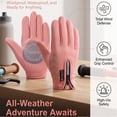 thumbnail image 4 of Gustave Kids Winter Warm Gloves Fleece Lined Non-Slip Gloves Cold Weather Outdoor Snow Cycling Gloves with Zipper for Girls Boys, 4 of 9
