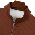 thumbnail image 6 of Paiwinds Men's Color Block Short Sleeve Half-Zip Stand Collar Pocket Casual Sportswear T-Shirt, 6 of 9