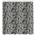 thumbnail image 3 of Ambesonne Gothic Shower Curtain, Vintage Roses Hearts, 69"Wx75"L, Black White, 3 of 3