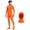 Orange, variant on JTieacloth Long Sleeve Stretch Jumpsuit with Hood Open Face Full Body Suit for Adult Unisex