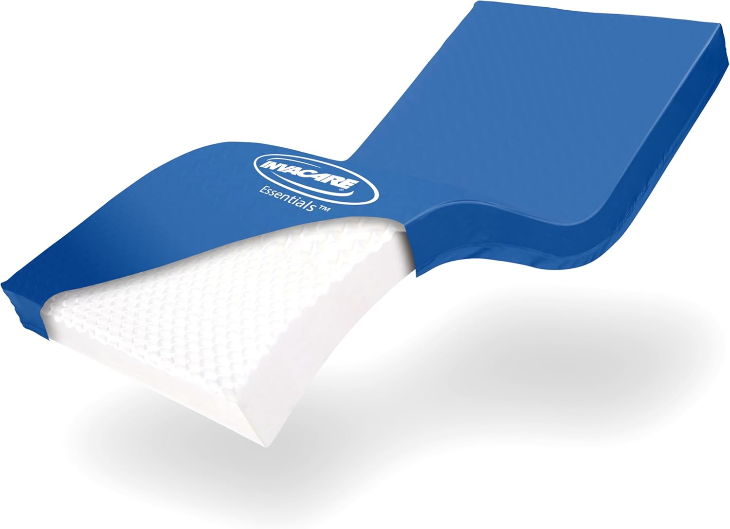 Hospital Bed Mattress, Fluid-Resistant Removable Cover, Long Term Care Pressure Redistribution Medical-Grade Foam Mattress, 5 Fortress Shaped Cells, Made in The USA