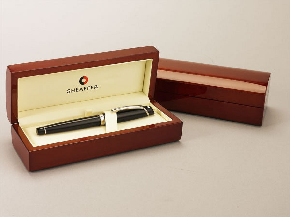 Sheaffer Valor Glossy Black Palladium Plated Trim Rollerball Pen 9351-1
