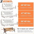 thumbnail image 3 of Replacement Cushions for Swing, Waterproof Porch Swing Cushion, 2-3 Seat Outdoor Bench Cushion with Backrest for Patio Furniture Garden Porch Loveseat Glider Pad (Orange 60*40in), 3 of 7