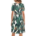 thumbnail image 4 of Robe d'Été Femme T-Shirt Plage Robe Décontractée Grande Taille Fluide Manches Courtes Tunique Ample P-2TG, 4 of 5