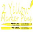 thumbnail image 1 of Marcadores de Pintura Acrílica Alitastro 2 Marcadores Impermeables Amarillos, 1 of 8