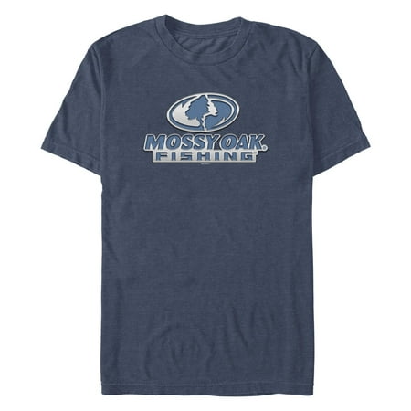 Men s Mossy Oak Blue Fishing Logo Graphic T-Shirt