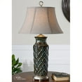 thumbnail image 1 of Uttermost Valenza Table Lamp in Burnished Wash over Blue Glaze, 1 of 2