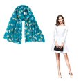 thumbnail image 3 of vlrwzc Fashion Dragonfly Printed Scarf Long Lightweight Beach Wraps Shawl Soft Scarves for Women(Cyan), 3 of 3