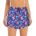 thumbnail image 2 of Daiia Blue Skull Flower Pattern Women's 2 in 1 Running Shorts - Lightweight Athletic Workout Gym Yoga Shorts Liner with Phone Pockets-X-Large, 2 of 7