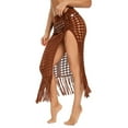 thumbnail image 6 of Leesechin Kimonos for Women Cardigan Solid Swimsuit Bohemian Hollow Weave Tassels Cover Up Bikini Swimwear Beach Cover-Ups Wrap Skirt on, 6 of 9