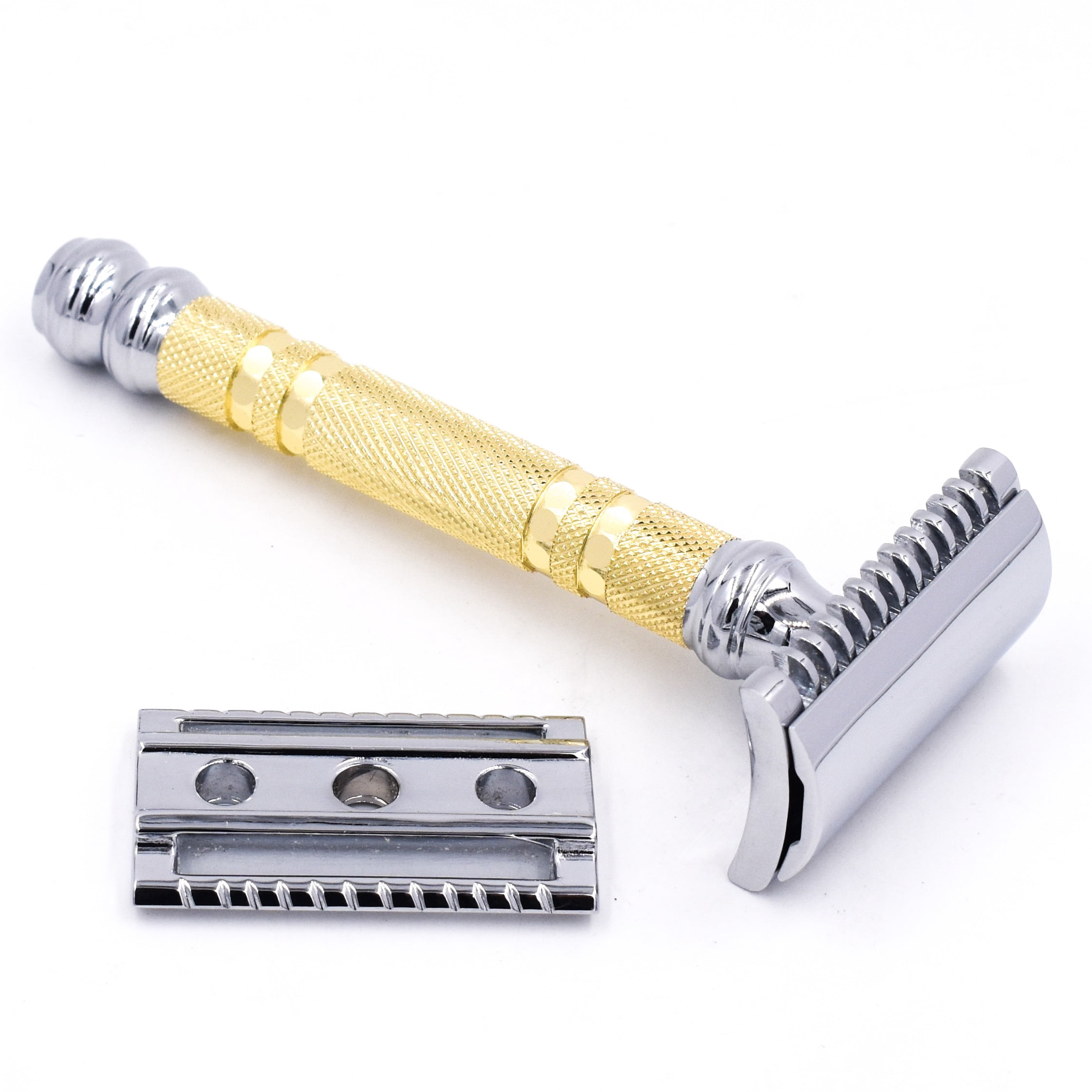 Parker Safety Razor 69CR Convertible Dual Head Safety Razor - 5 Parker Razor Blades Included