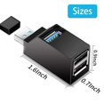 thumbnail image 4 of USB hub, Mini USB 3.0 Hub removable adapter (3 ports), 4 of 5