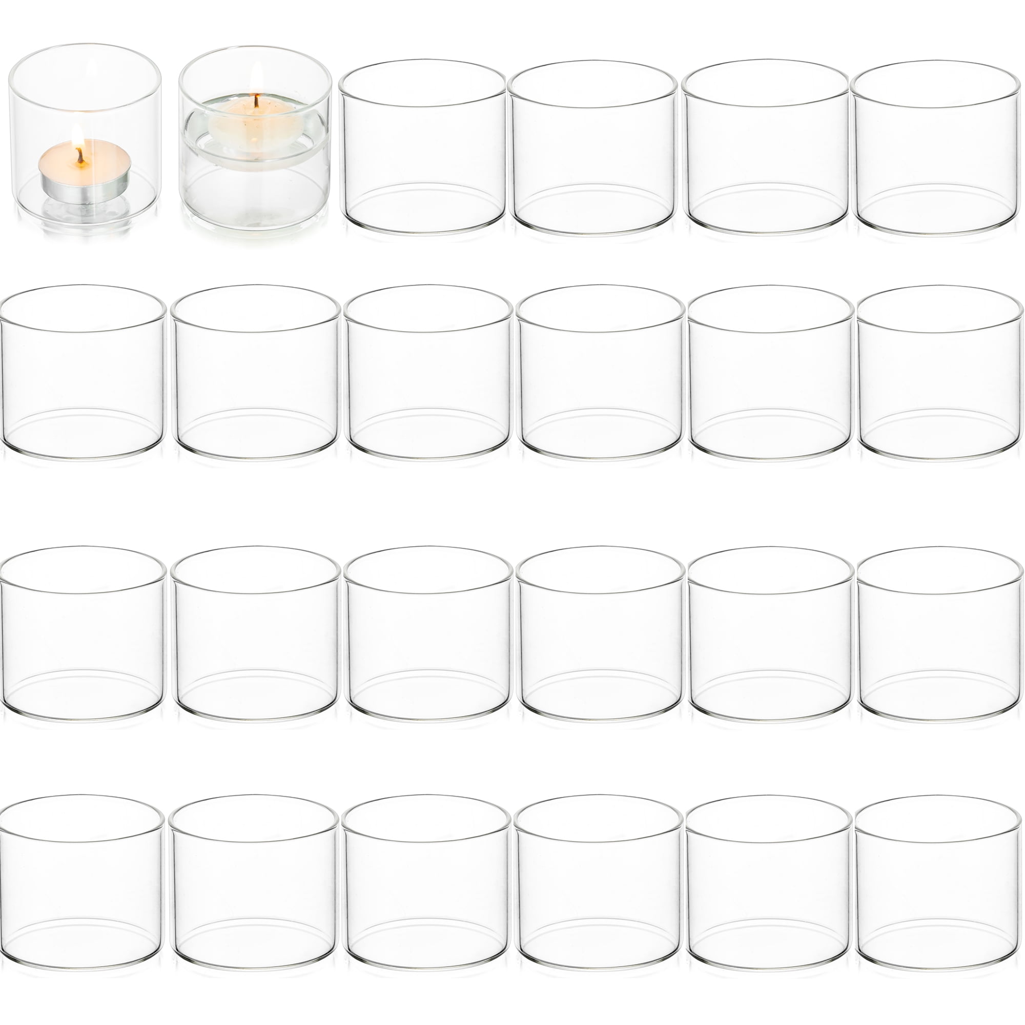 Sziqiqi Glass Tealight Candle Holder for Floating Candles Small in Bulk