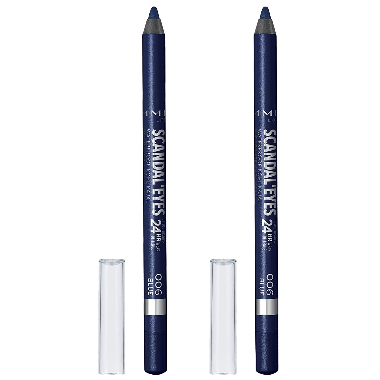 (2 Pack) Rimmel Scandaleyes Waterproof Kohl Kajal Liner, Deep Blue, 0.04 Fluid Ounce