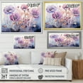 thumbnail image 4 of Designart "violet Mystical Blooms II" Abstract Botanicals Floater Framed Canvas Wall Art, 4 of 7