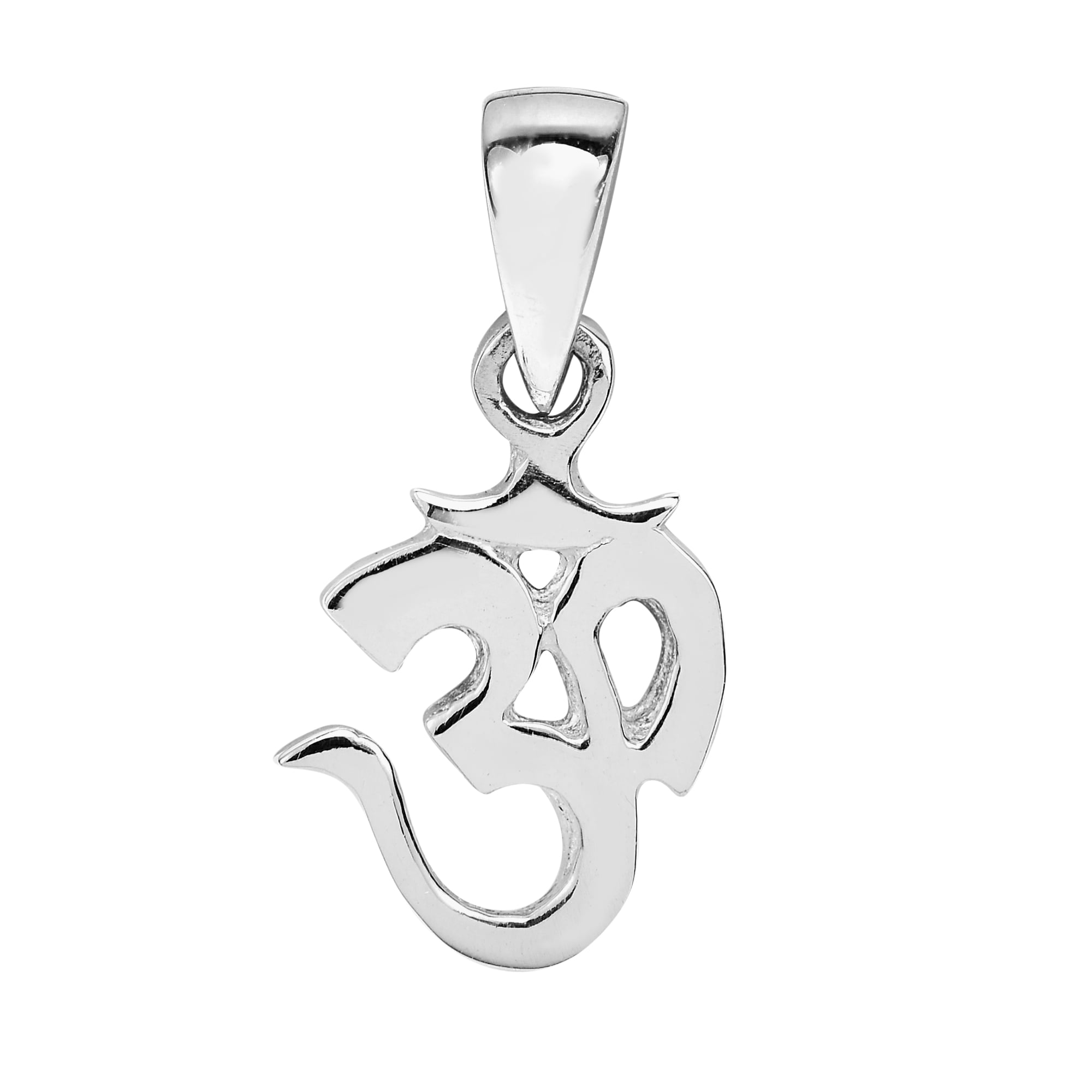 SMALL AUM OM STERLING SILVER PENDANT WITH HALLMARK 