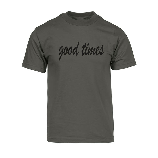 Gravity Threads T-Shirt à Manches Courtes pour Hommes Good Times - Olive - Très Grand