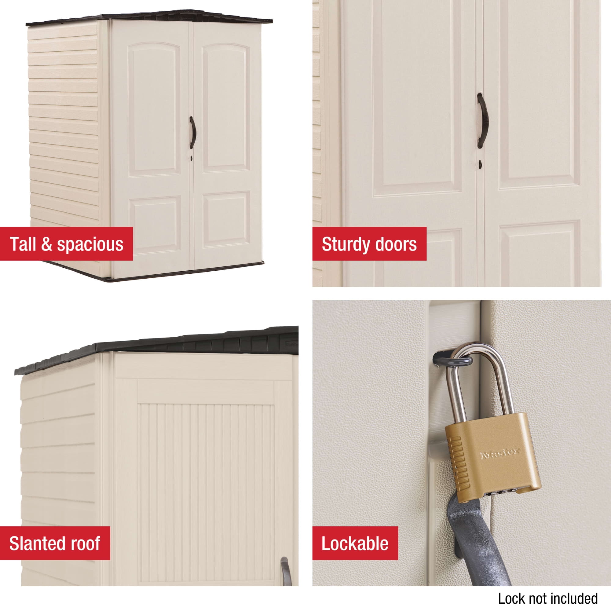 Rubbermaid 5 ft. x 4 ft. Vertical Shed - Medium