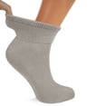 thumbnail image 3 of Diabetic Ankle Socks for Women 3 Pairs Non-Binding Seamless Toe (Gray, 9-11), 3 of 5