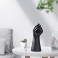 thumbnail image 2 of DOLITY Hand Shape Resin Dry Vase Artificial Flowers Pot Table Decor Home Office S Black, 2 of 9