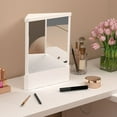 thumbnail image 7 of Pebbuoy Non-Reversing Mirror Precision True Image Vanity Makeup Mirror Non-Magnifying Tabletop Mirror Real Reflections Beauty Mirror for Your Face, 7 of 7