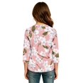 thumbnail image 4 of Abcomgle Girls Long Sleeve T Shirts 10-12 Trendy Floral Print Henley Button T-Shirts for Girls Fall Basic Girls Tops Loose Girls Tunic Tops, 4 of 5