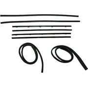 Door Window Belt Weatherstrip Kit - 8 Piece Set - Black - Compatible with 1967 - 1972 GMC K15/K1500 Pickup 1968 1969 1970 1971