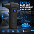 thumbnail image 5 of 3-in-1 Air Duster and Vacuum Cleaner, 150000RPM High-Speed 4-Speed Adjustable Blower with Screen Display and LED Lights,Dust Remover for Computer/House/Outdoor/Car, Black, 5 of 10
