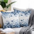 thumbnail image 3 of Outdoor Pillow Cover Blue Flowers Set of 2 Waterproof Throw Pillowcases Floral Leaf Plant Decorative Patio Furniture Pillows for Couch Garden Indoor & Outdoor Use, 3 of 9