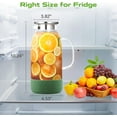 thumbnail image 4 of NestE Glass Pitcher with Lid, ZBUFAN 68oz/2 Liter Glass Water Pitcher with Handle and Lid, Anti-Slip Base Juice Jug for Ice Tea, Sun Tea, Sangria, Lemonade Fridge Pitchers for Drinks Green, 4 of 8
