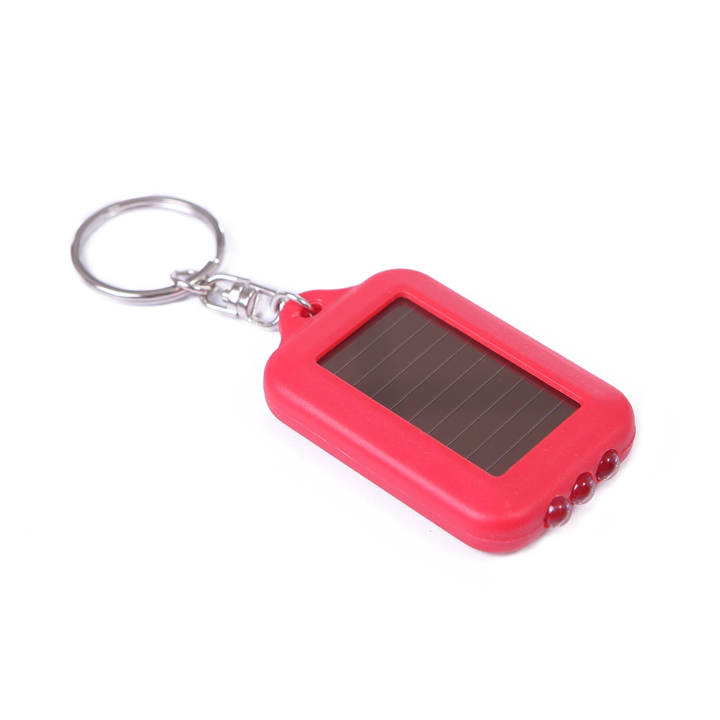 HDE 5x Emergency 3 LED Torch Flashlight Key Fob Solar Energy Power Keychain Lamp Light Black