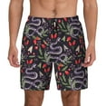 thumbnail image 2 of Picia Snakes And Snake Fruit pattern Mens Swim Trunks with Compression Liner Stretch Beach Shorts Quick Dry with Zipper Pockets No-Chafing Board Shorts-3X-Large, 2 of 9