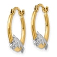 thumbnail image 2 of 14K & Rhodium Dolphin Hoop Earrings, 2 of 4