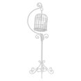 thumbnail image 1 of 1PC Mini House Birdcage with Bracket Decor Mini Outdoor Scene Model Accessories, 1 of 8