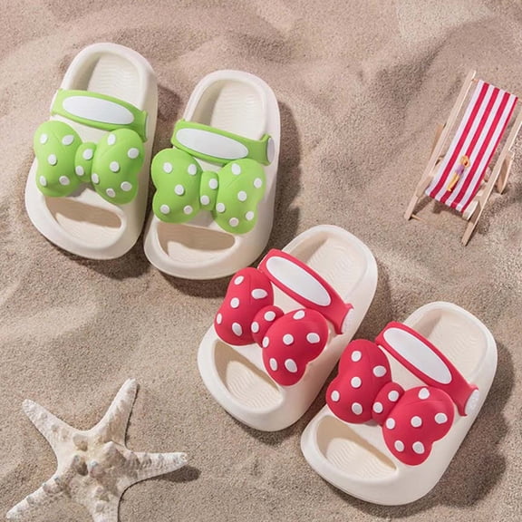 RTKFRFLM Kids Summer Clogs with Cartoon Print Soft Sole Indoor Outdoor Sandals with Strap Anti Garden Shoes for Boys Girls Beach Water Sports Activity Red 2.5-3 Years