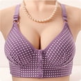 thumbnail image 2 of HomeDM Wireless Front Closure Bras for Women Post Surgery Full Coverage Comfort Supportive Convenient Bralettes, Purple, 36B-C, 2 of 9