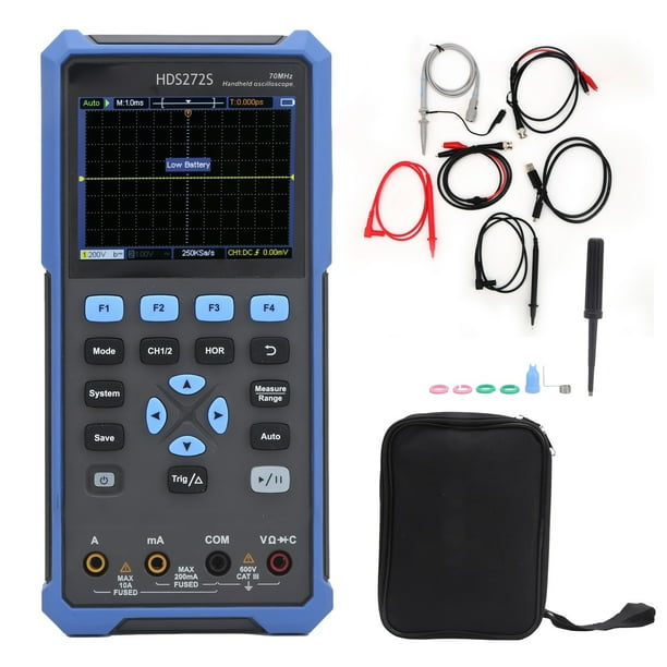 Multímetro de osciloscopio, HDS272S Osciloscopio portátil de 70 MHz Osciloscopio Osciloscopio portátil confiable y duradero NikouMX herramienta
