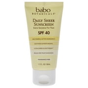 بابو بوتانيكالز واقي الشمس الشفاف اليومي SPF 40، 1.7 Fl Oz