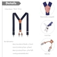 thumbnail image 4 of AWAYTR Adjustable Elastic Y-Back Suspenders for Kids Boys Girls, Sturdy Metal 4 Clips, Durable Comfortable Non-Slip Suspender, 4 of 8