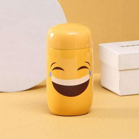 

Mini Drinking Tumbler Leakproof Coffee Mug 0.2L Watter Bottle Cute Expression Thermos Cup Stainless Steel Insulated Vacuum Flask