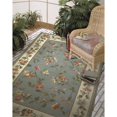 thumbnail image 2 of KAS Colonial 2'6" x 4'6" Oval Hand-Hooked Wool Rug in Slate Blue, 2 of 2